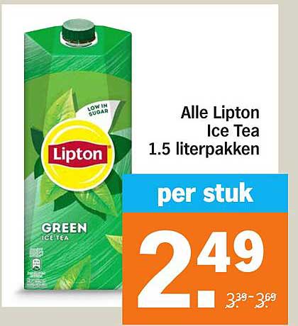 Alle Lipton Ice Tea 1.5 literpakken
