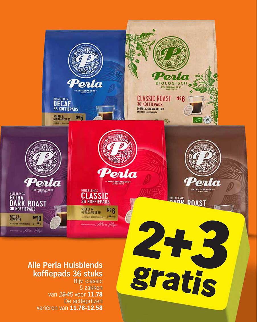 Alle Perla Huisblends koffiepads 36 stuks