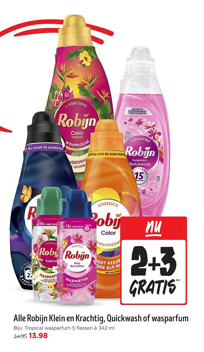 Alle Robijn Klein en Krachtig, Quickwash of wasparfum