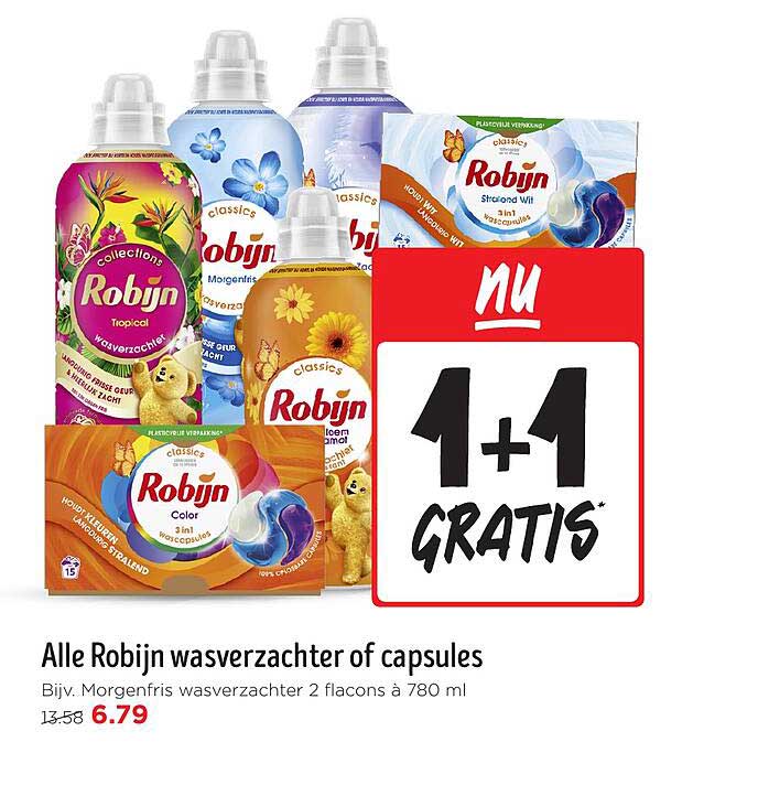 Alle Robijn wasverzachter of capsules