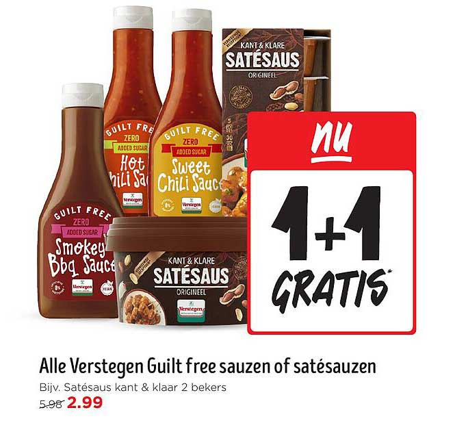 Alle Verstegen Guilt free sauzen of satésauzen
