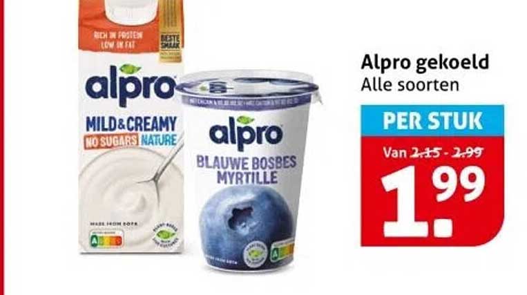 Alpro gekoeld Alle soorten
