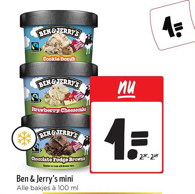 Ben & Jerry’s mini Alle bakjes à 100 ml