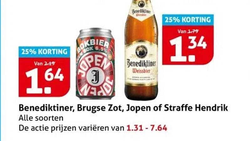 Benediktiner, Brugse Zot, Jopen of Straffe Hendrik