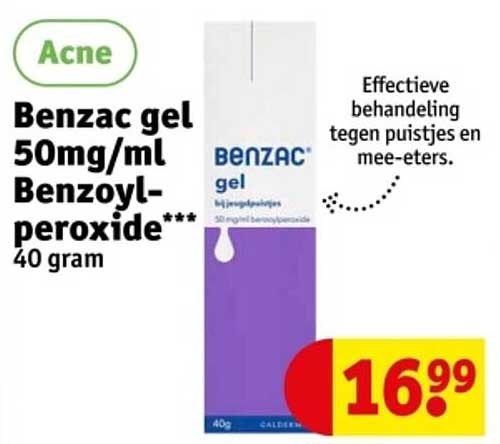 Benzac gel 50mg/ml Benzoyl-peroxide 40 gram