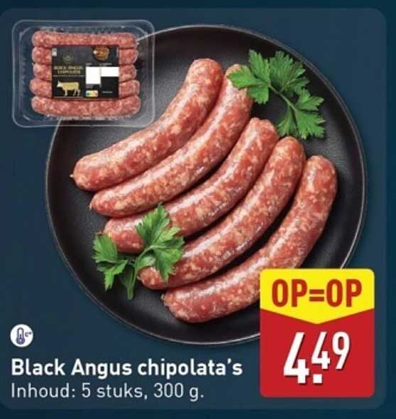 Black Angus chipolata's
