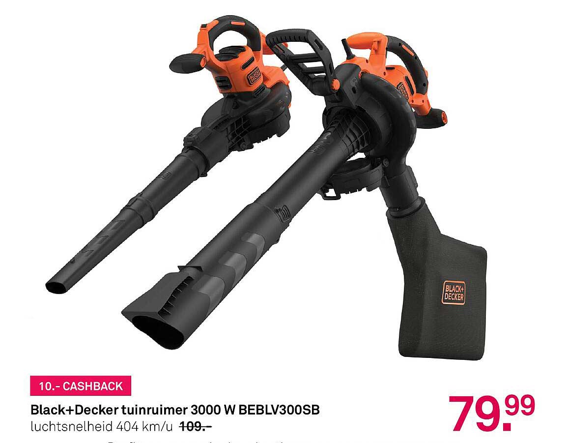 Black+Decker tuineruimer 3000 W BEBLV300SB