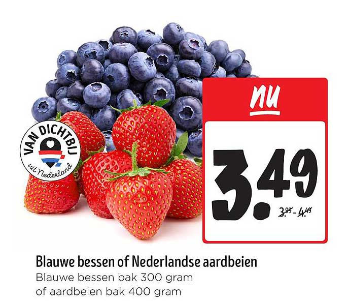 Blauwe bessen of Nederlandse aardbeien