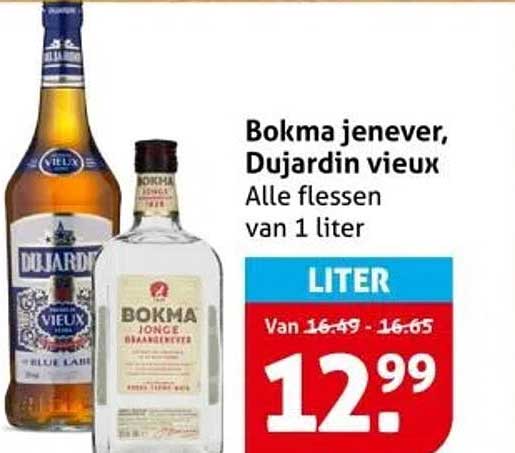 Bokma jenever, Dujardin vieux Alle flessen van 1 liter