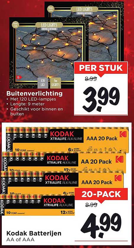 Buitenverlichting met 120 LED-lampjes, 9 meter