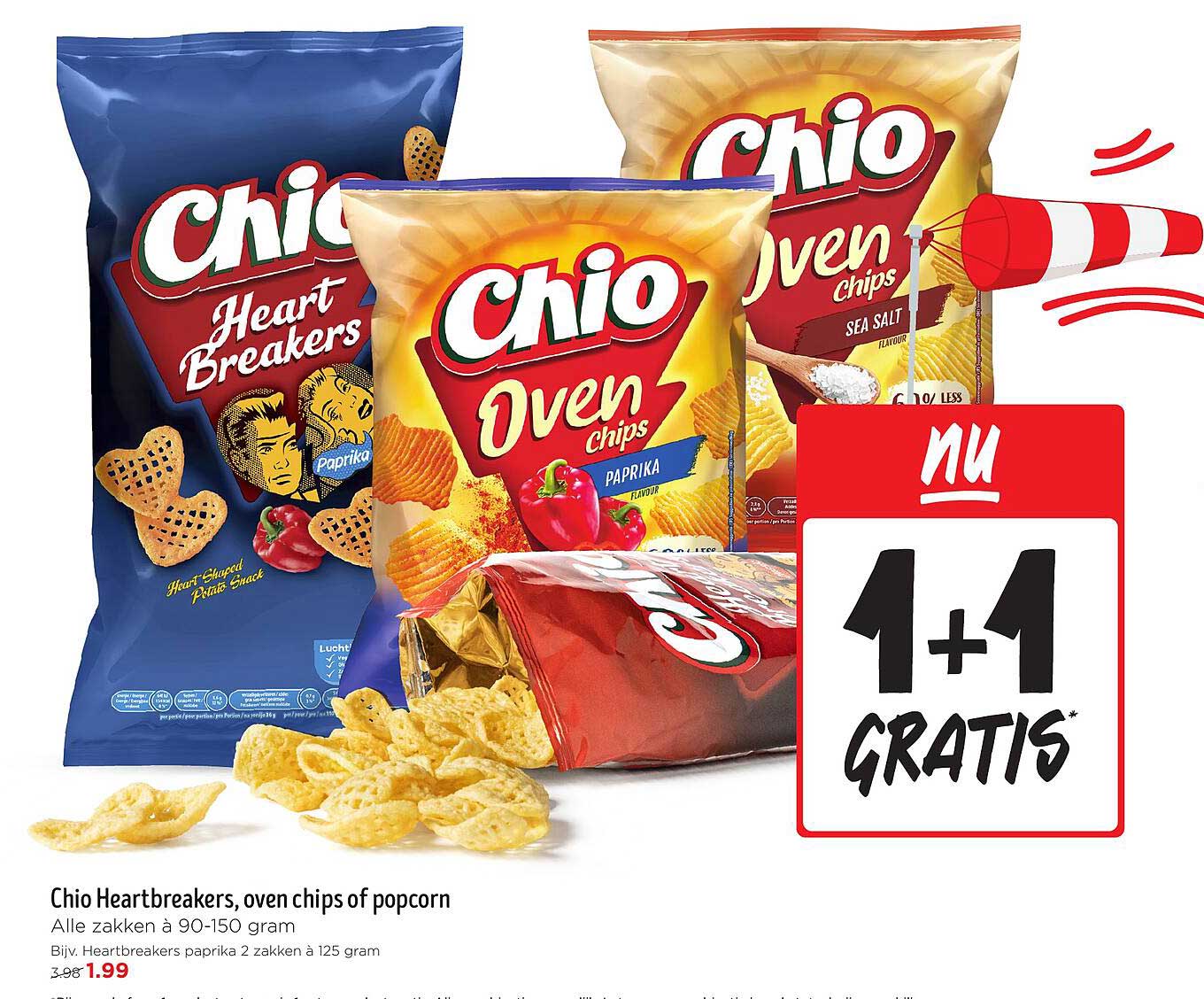 Chio Heartbreakers, oven chips of popcorn
