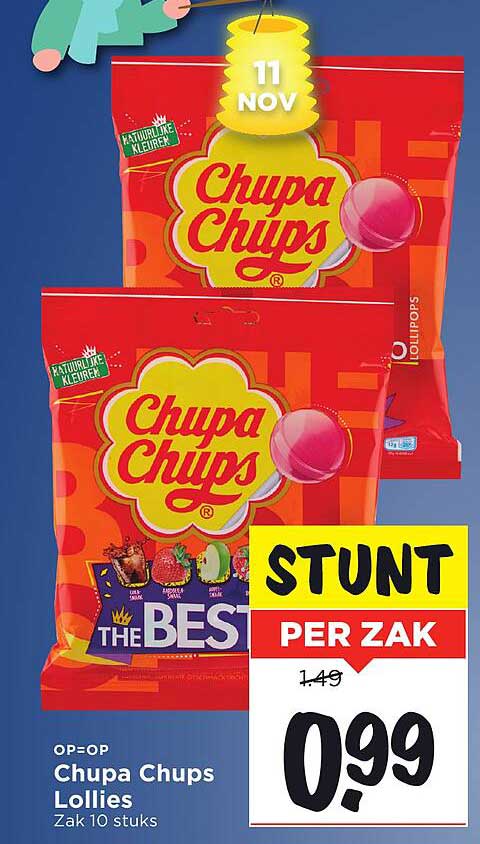 Chupa Chups Lollies Zak 10 stuks