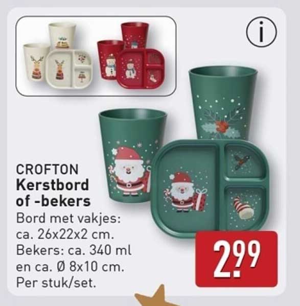 CROFTON Kerstbord of -bekers