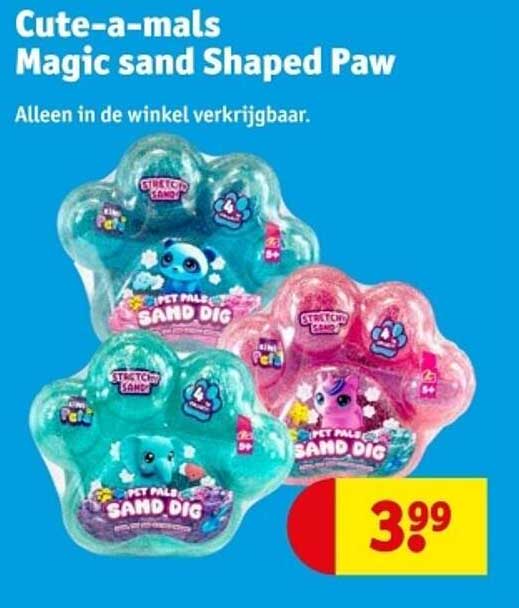 Cute-a-mals Magic sand Shaped Paw
