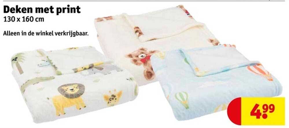 Deken met print