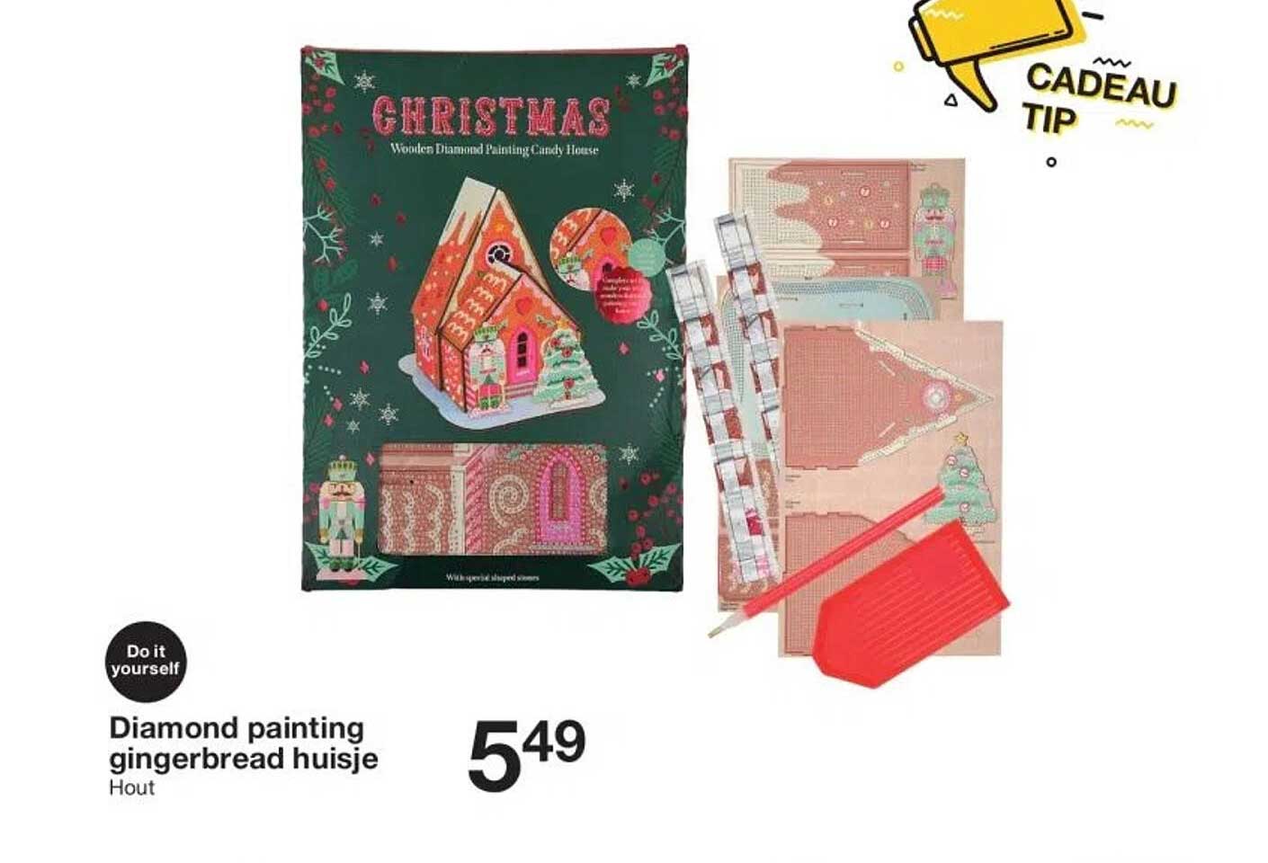 Diamond painting gingerbread huisje