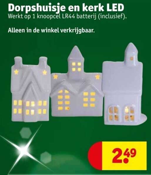 Dorpshuisje en kerk LED