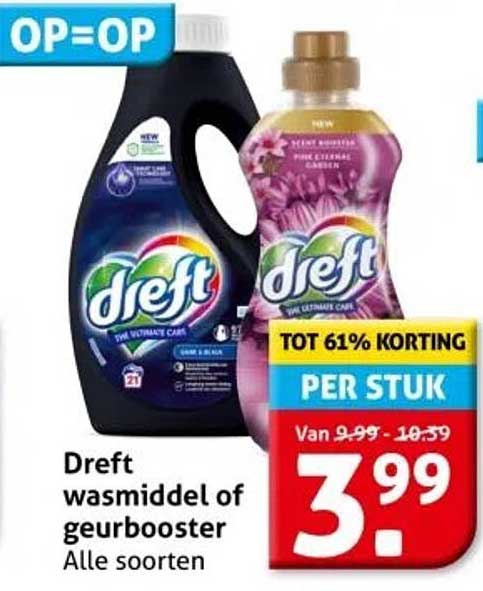 Dreft wasmiddel of geurboster Alle soorten