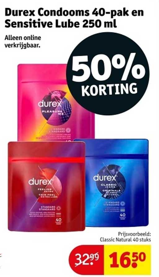 Durex Condooms 40-pak en Sensitive Lube 250 ml