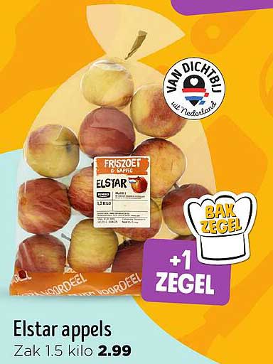 Elstar appels Zak 1.5 kilo
