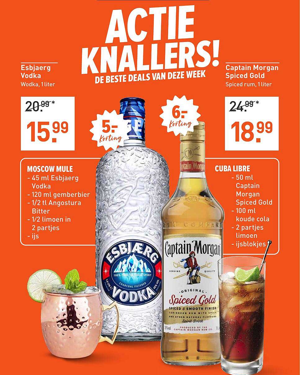 Esbjaerg Vodka, 1 liter - Van 20.89 voor 15.99