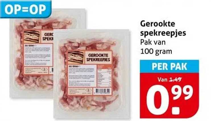 Gerookte spekreepjes