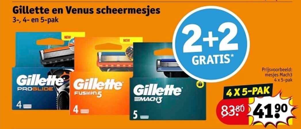 Gillette en Venus scheermesjes 3-, 4- en 5-pak