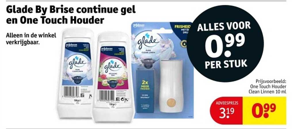 Glade By Brise continue gel en One Touch Houder