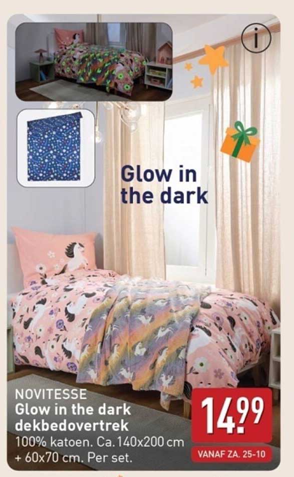 Glow in the dark dekbedovertrek