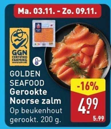 GOLDEN SEAFOOD Gerookte Noorse zalm