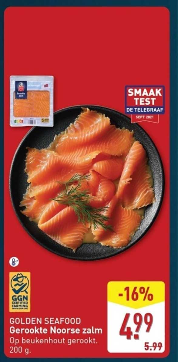 GOLDEN SEAFOOD Gerookte Noorse zalm