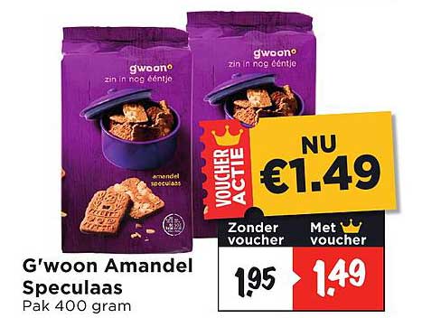 G'woon Amandel Speculaas Pak 400 gram