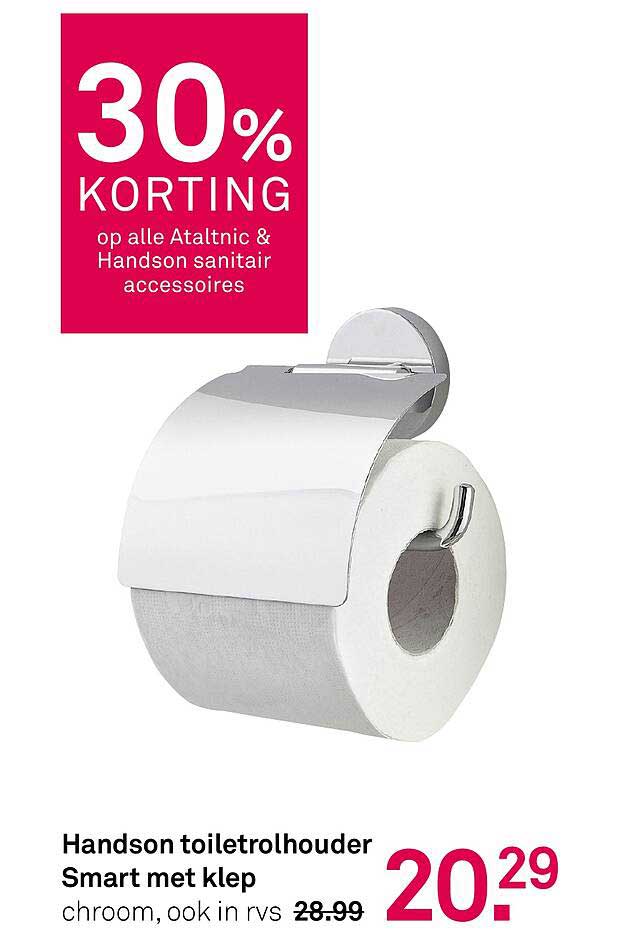 Handson toiletrolhouder Smart met klep