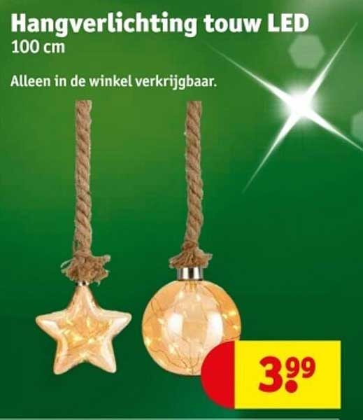 Hangverlichting touw LED 100 cm