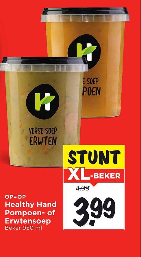 Healthy Hand Pompoen- of Erwtensoep Beker 950 ml