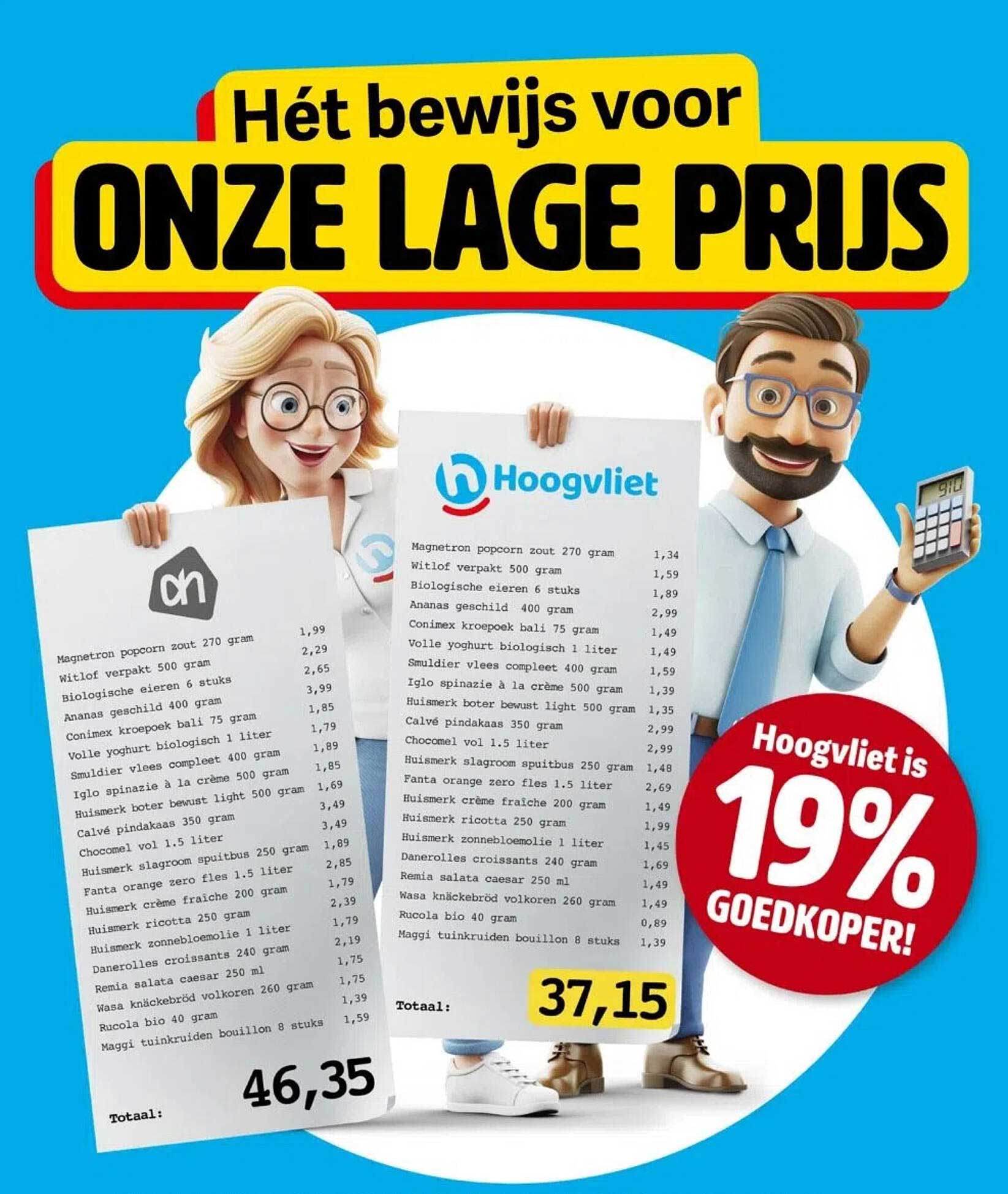 Hét bewijs voor ONZE LAGE PRIJS