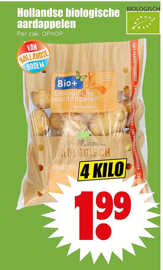 Hollandse biologische aardappelen