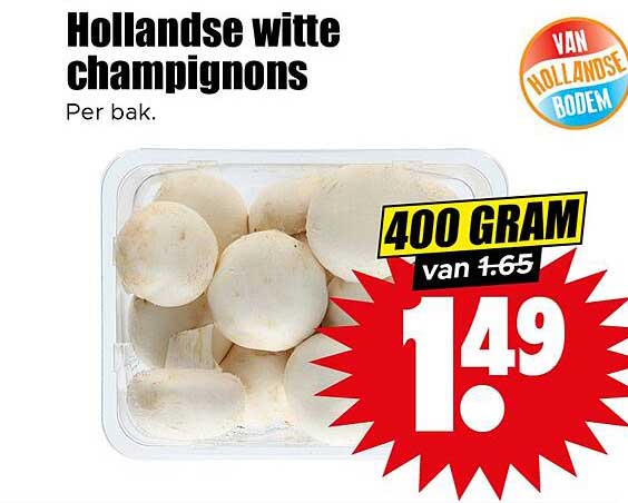 Hollandse witte champignons