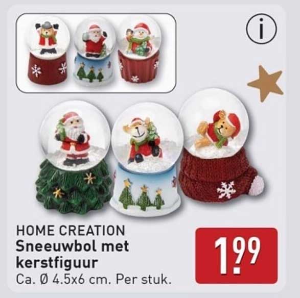 HOME CREATION Sneeuwbol met kerstfiguur