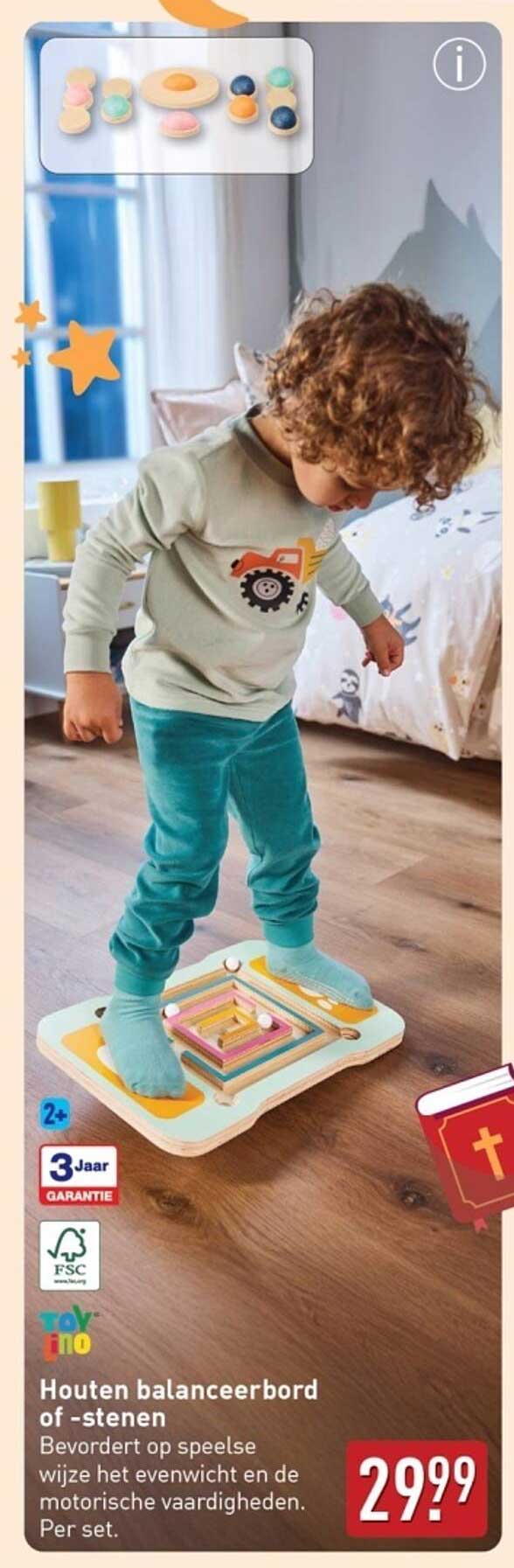 Houten balanceerbord of -stenen