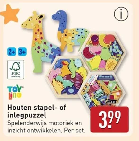 Houten stapel- of inlegpuzzel
