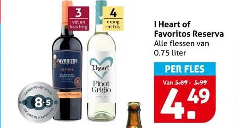 I Heart of Favoritos Reserva Alle flessen van 0.75 liter