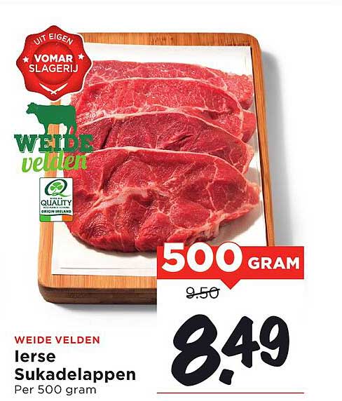 Ierse Sukadelappen Per 500 gram