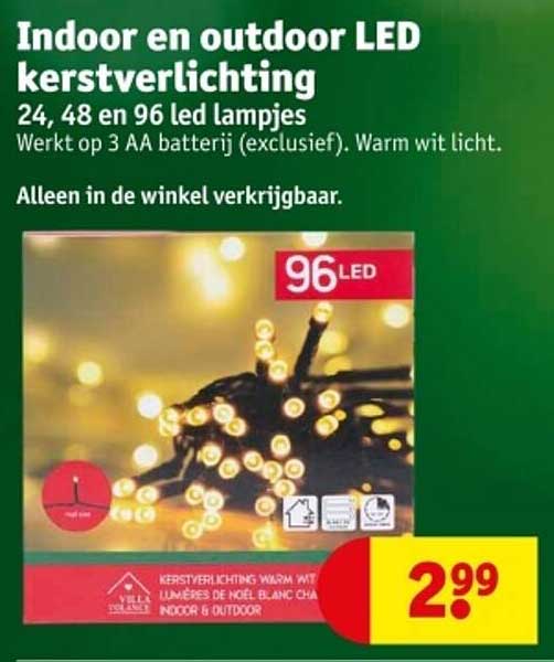 Indoor en outdoor LED kerstverlichting 24, 48 en 96 led lampjes