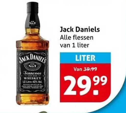 Jack Daniels Alle flessen van 1 liter