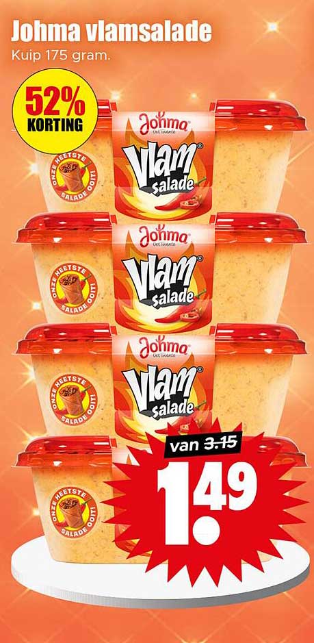 Johma vlam salade Kuip 175 gram