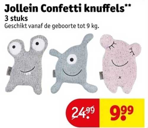 Jollein Confetti knuffels** 3 stuks