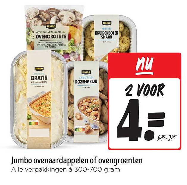 Jumbo ovenaardappelen of ovengroenten