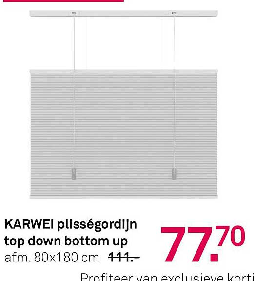 KARWEI plisségordijn top down bottom up