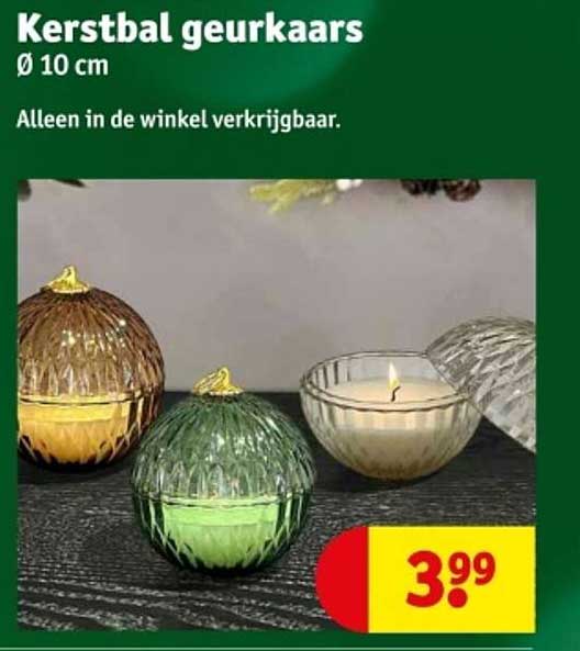 Kerstbal geurkaars Ø 10 cm